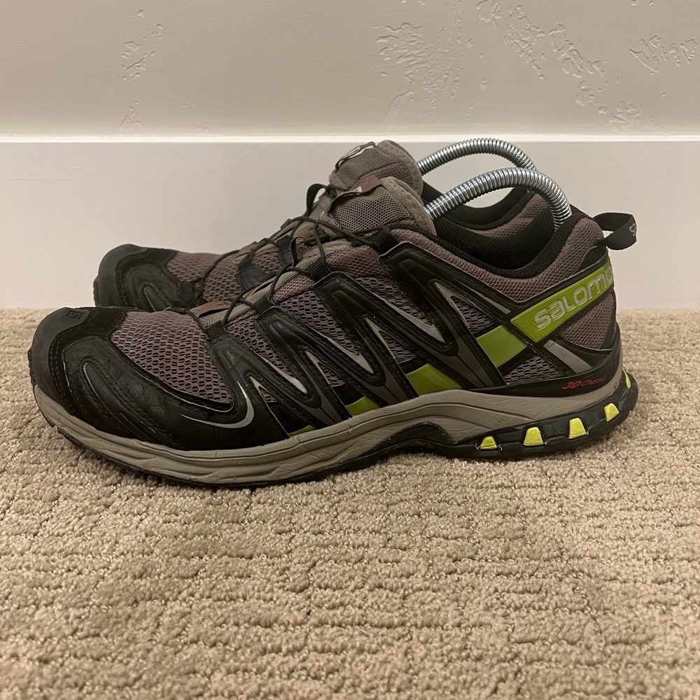 Salomon Men’s XA Pro 3D Trail Hiking Running Shoes Green Black Gray Size 11.5